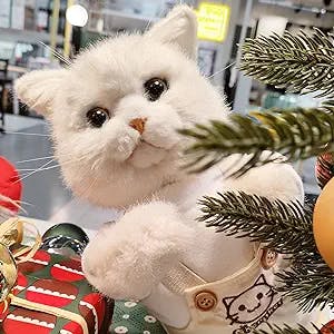 Chongker Plush Cat Doll Toy Stuffed Cat Plushies Handmade Realistic Plush British Shorthair Kitten Doll with Joints Gifts for Women Cat Lover Birthday Anniversary Christmas