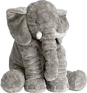Tuko Stuffed Animal Elephant Stuffed Animal,Large Stuffed Animals 24 Inches/Grey