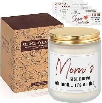 Funny Gifts for Mom - Unique Birthday Mom Gag Gifts from Daughter Son Bonus Step Mom Thanksgiving,Christmas Mothers Day Gifts,Lavender Scented Candles(7oz)
