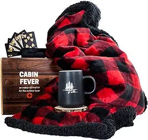 Cabin Fever be gone! Unique Get Well Soon Gift Box Care Package For Men