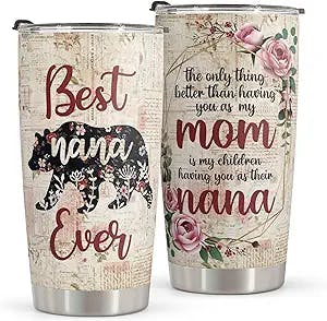 Macorner Mothers Day Gifts - Birthday Gifts for Mom Nana & Mothers Day Gifts From Daughter Son - Mom Gifts Christmas Gifts For Grandma - Stainless Steel Bear Tumbler 20oz Gift For Women - Mom Gifts