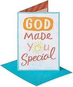 American Greetings Religious Birthday Card (Made You Special)