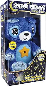 Ontel Star Belly Dream Lites, Stuffed Animal Night Light, Cuddly Blue Puppy - Projects Glowing Stars & Shapes in 6 Gentle Colors, As Seen on TV