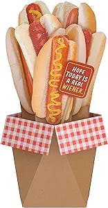 Hallmark Paper Wonder Shoebox Funny Pop Up Birthday Card, Fathers Day Card, Mothers Day Card (Hot Dog Bouquet)
