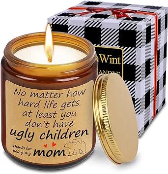 BrightinWint Vanilla Scented Candles Gifts for Women, Mother's Day Gifts for Mom from Daughter Son, Funny Gifts for Mom Women, Hilarious Present Gifts for Mother's Day, Unique Candles for Home Scented