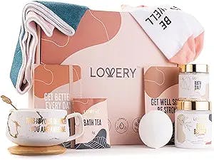 Care Package for Women, Get Well Soon Gifts for Women, Self Care Gifts for Women, 13pc Sympathy Gifts, Spa Kit, Get Well Soon Gift Basket, Thinking of You Gifts for Women - Throw Blanket, Diary & More