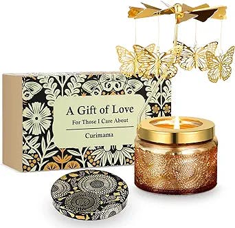 Butterfly Gifts for Women,Unique Birthday Gift for Mom Sister Best Friend Girlfriend,Rotatable Scented Candles for Anniversary Mothers Day,Gifts for Women Who Have Everything