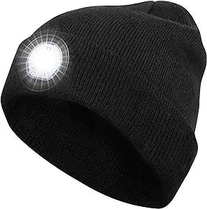 Brighten Up Your Winter Nights with Gifts for Men LED Beanie Hat!