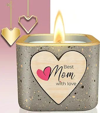 Mothers Day Gifts for Mom from Daughter, Gifts for Mom, Mom Gifts for Mother's Day, Birthday Gifts for Mom, Mother in Law, Step Mom, Best Gifts for Mom from Daughter Son - Cute Handmade Mom Candle