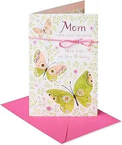 American Greetings Birthday Card for Mom from Daughter (With Love)