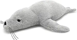 CSVBTRF 1.7lb Seal Weighted Stuffed Animals, Gift for Kids - Grey Hug Seal Plush Animals 1.7lb, 23"