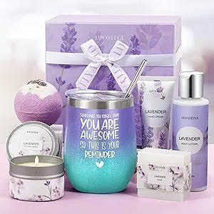 Unleash Your Inner Diva with this Lavender Bubble Bath and Wine Tumbler Set
