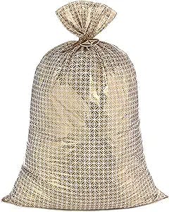 Wrap it Up in Style: Hallmark's 56" Jumbo Plastic Gift Bag (Gold Pattern) R
