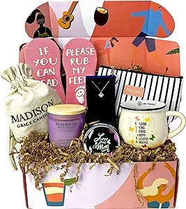 Gift Box for Mother by Silly Obsessions. Birthday Gift Basket for Mom, Wife. Gift Set for New Mom, Pregnant Women, Baby Shower.
