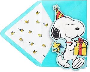 Hallmark Signature Peanuts Birthday Card (Snoopy, Happiness)