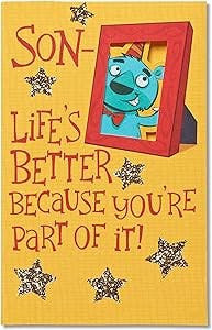"Life's Better with This American Greetings Funny Birthday Card for Son!" 
