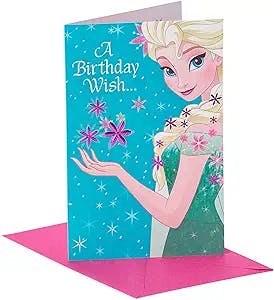 American Greetings Birthday Card for Kids (Frozen, Queen Elsa)