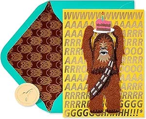 Papyrus Funny Star Wars Birthday Card (Wookie for Happy Birthday)