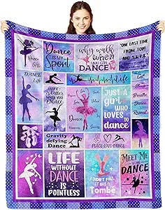 Nicetous Dance Gifts Best Dance Recital Gifts for Girls Dance Gifts Unique for Teen Girls, Teachers Dance Competition Gifts Dance Gift on Birthday Thanksgiving, Christmas Blanket 50X40in